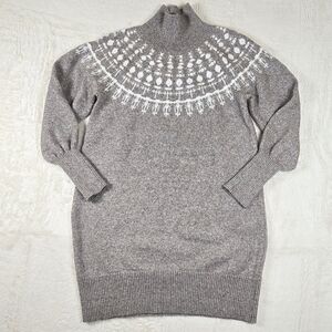 Free Assembly Women's Fair Isle Cozy Granola Sweater Dress Turtleneck Sz.L